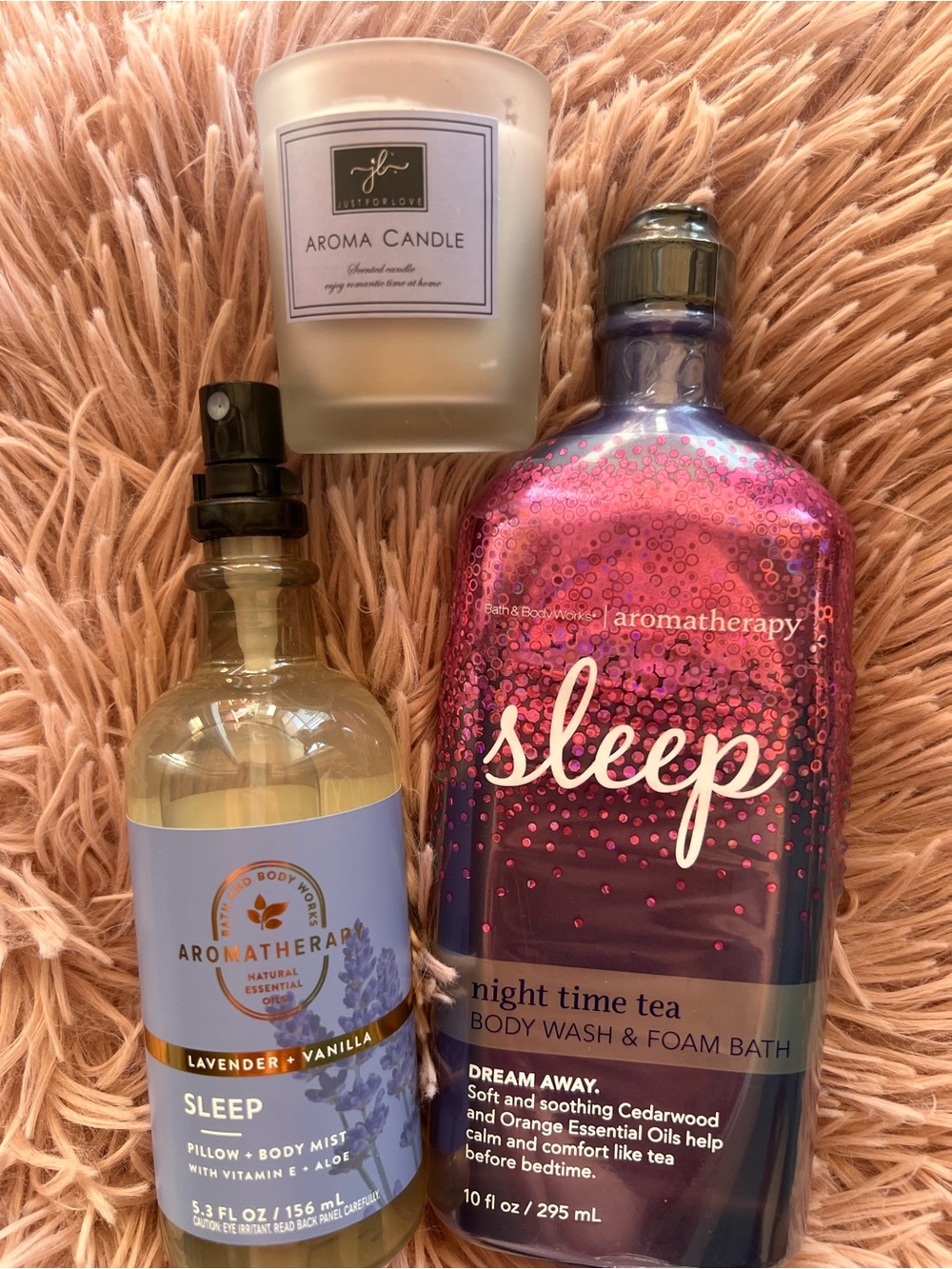Bath & Body Works Sleep Time Tea Body Wash - Foam /Aroma Therapy Bundle